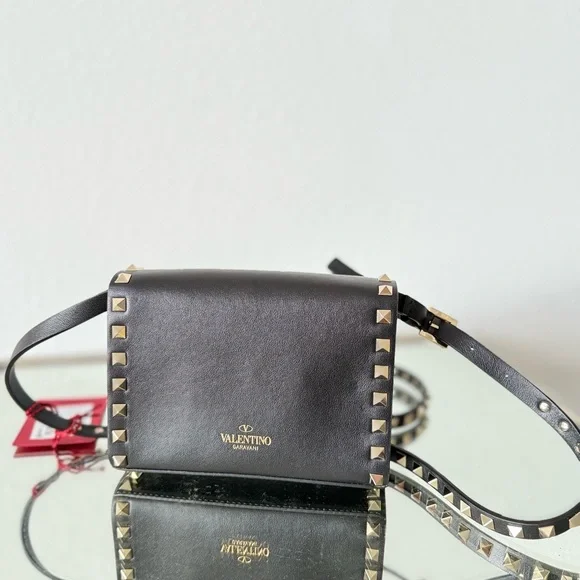 NWT VALENTINO GARAVANI Rockstud leather shoulder bag - Picture 10 of 13